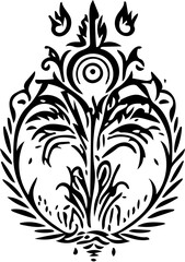 black and white tattoo