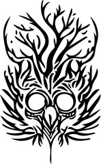 black and white tattoo design