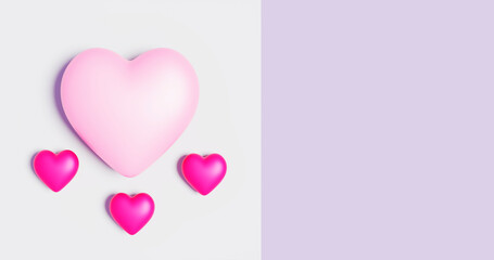 San Valentín | Render 3D | Corazones 