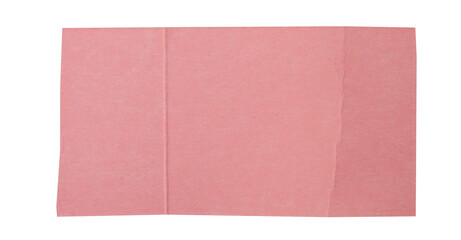Pink paper piece on transparent background. Png paper.