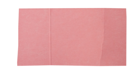 Pink paper piece on transparent background. Png paper.