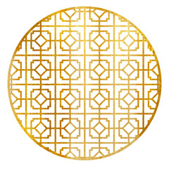 Traditional Chinese decorative ornament. Oriental pattern symbol.