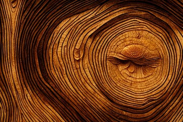 Fototapeta premium Wood larch texture of cut tree trunk, close-up. Wooden pattern