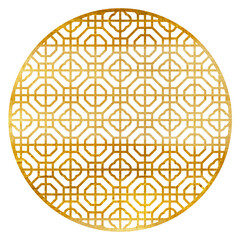 Traditional Chinese decorative ornament. Oriental pattern symbol.