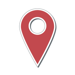 red map pointer icon illustration 