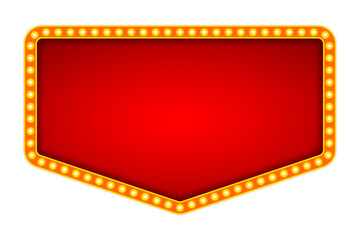 Retro lightbox billboard vintage frame sign board