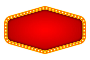 Retro lightbox billboard vintage frame sign board