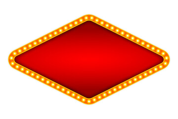 Retro lightbox billboard vintage frame sign board