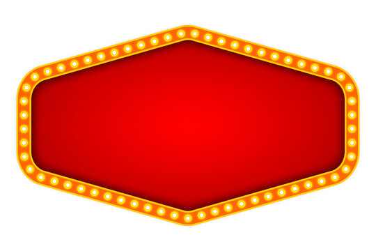 Retro lightbox billboard vintage frame sign board