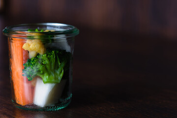 瓶詰野菜　人参　ブロッコリー　長いも　カリフラワー