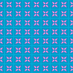 pink tear drop love shape seamless pattern wallpaperon blue background