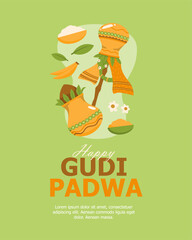 happy gudi padwa social media post design
