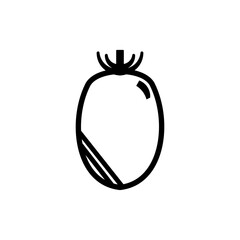 細長いミニトマトのシンプルなベクター線画