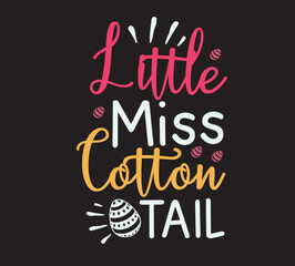 Fototapeta na wymiar Little Miss Cotton Tail SVG DESIGN