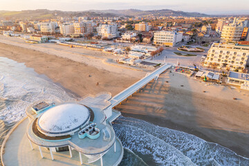 view of Italian coast at Senigallia town