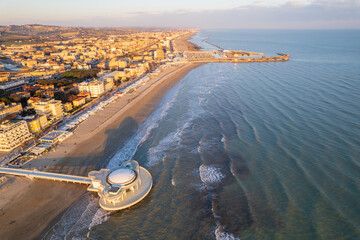 view of Italian coast at Senigallia town