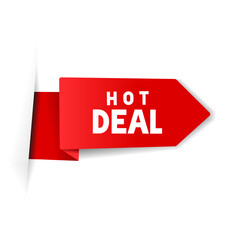 Hot deal banner vector template. Special offer, promotion market banner for Sale. Flat design.