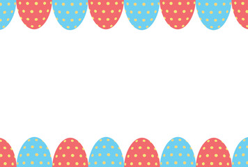 柄つきタマゴを並べたイースター向けのフレームの素材