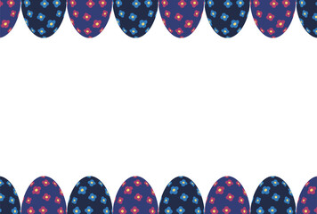 柄つきタマゴを並べたイースター向けのフレームの素材