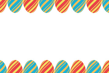 柄つきタマゴを並べたイースター向けのフレームの素材