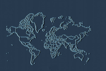 Kreative polygonale Weltkarte.