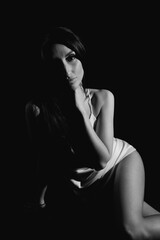 sexy black and white photos of a girl silhouette