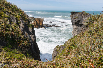 New Zealand South Island Pancake rocks Seaside