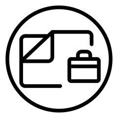 Obraz premium folder line icon