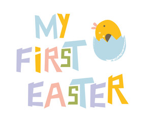My first Easter cute hand drawn design