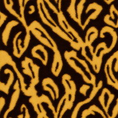 Yellow and black damask, seamless textile pattern, tileable fabric texture background, search for Fabric_Textures to see all clothes, materials and textiles, Generative AI