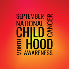 National Childhood Cancer Awareness Month. Geometric design suitable for greeting card poster and banner