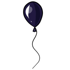 Black ballon. festive balloon. Vector illustration EPS10