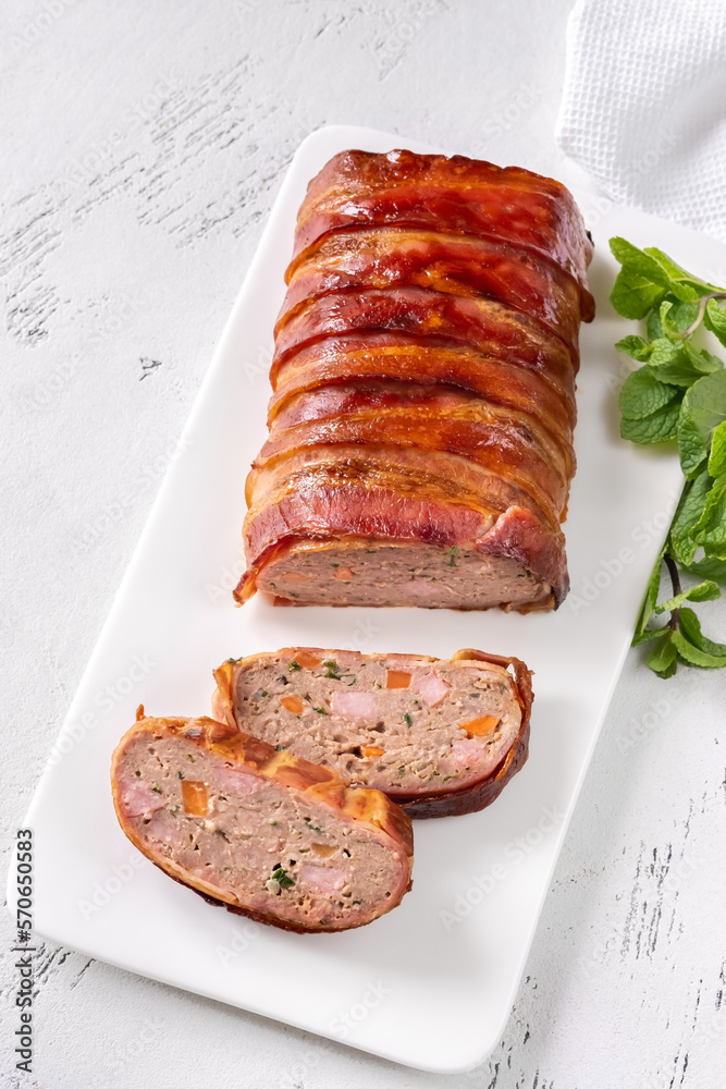 Wall mural Bacon wrapped Meatloaf