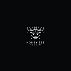 Honey label- bee  logo images illustration design