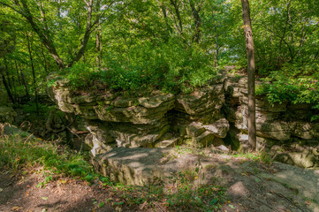 The Ancient Niagara Escarpment At High Cliff State Park Near Sherwood, Wisconsin