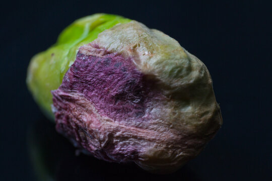 macro photo of a roasted pistachios