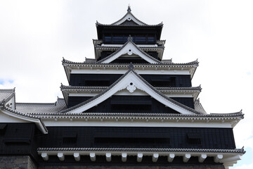 Famous Landscape of Kumamoto Castle in Northern Kyushu, Japan.