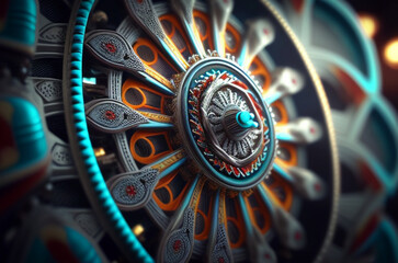 wheel fortune - Carnival Wheel - Carnival Decoration Background - Generative AI