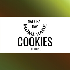 National Homemade Cookies Day. Geometric design suitable for greeting card poster and banner