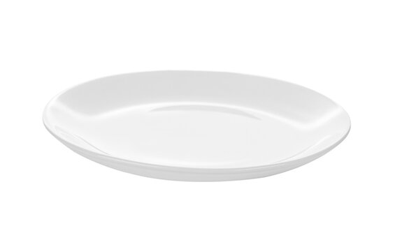 white plate isolated on transparent png
