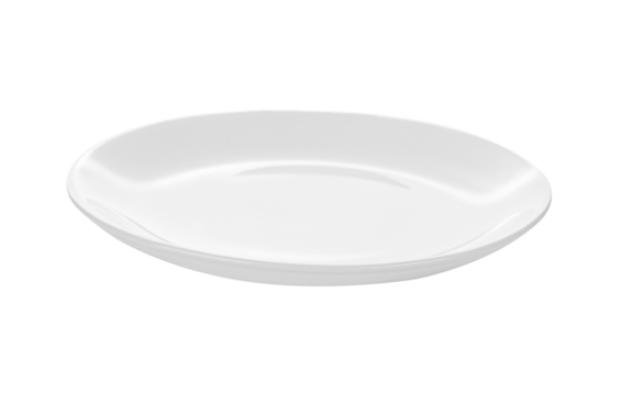 white plate isolated on transparent png