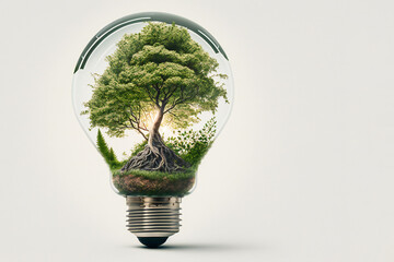 eco light bulb, ai generated