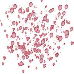 Red rose petals png, Rose transparent background,