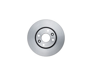 brake disc isolated on white background. metal car spare part