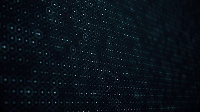 animated digital background, 3D abstract futuristic animation