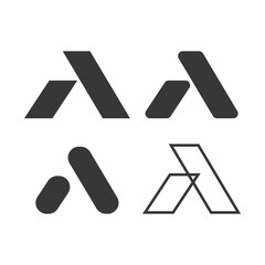 Letter A logo design.