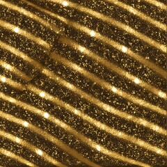Fototapeta na wymiar abstract glowing gold and black ribbon and glitter, generative art by A.I.