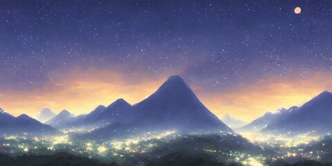 Fototapeta na wymiar Anime background wallpaper, 4K wallpapers
