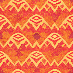 Seamless pattern of tribal markings. tribal markings seamless pattern for wallpaper or fabric. tribal tile. Generative Ai