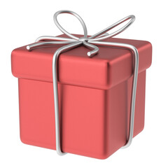 3D gift box. 3D illustration.